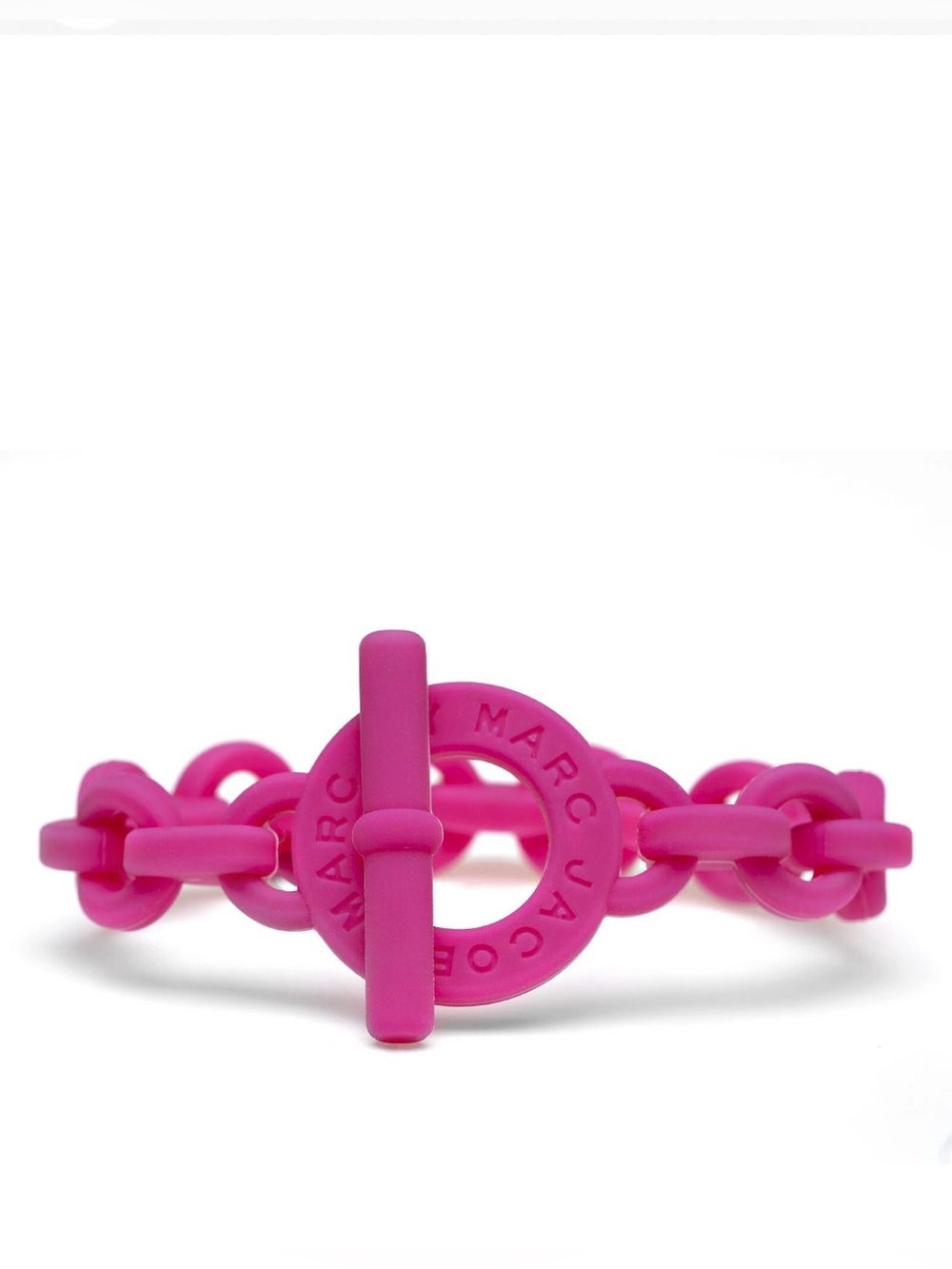 Marc by Marc Jacobs Pop Pink Turnlock Rubber Stretch Bracelet